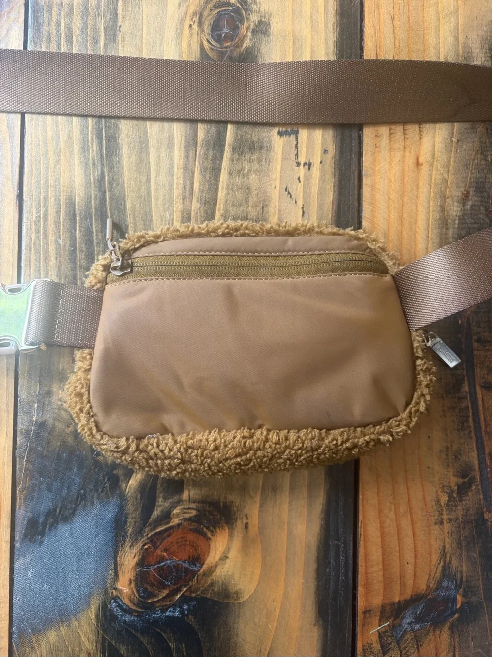 lululemon athletica Brown Sherpa Crossbody Belt Bag